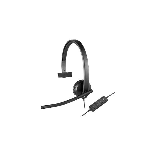 Logitech USB Headset H570e Mono, In-line Controls, Echo Cancellation, Noise-cancelling, USB