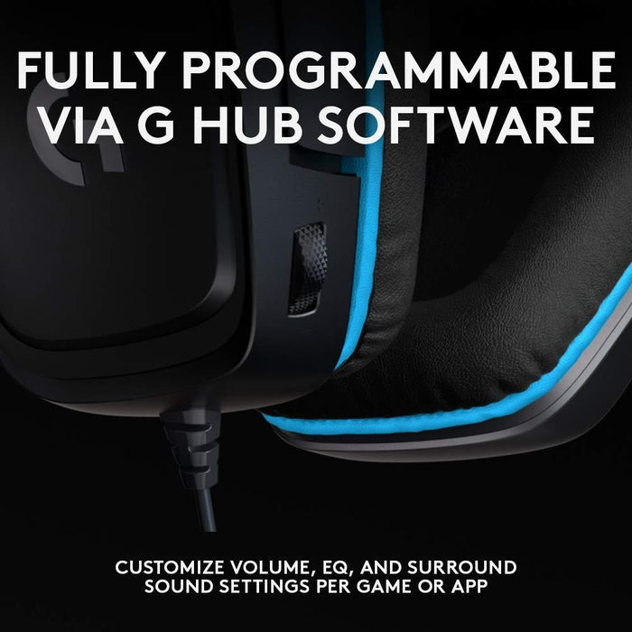 Logitech G432 Gaming Headset, Microphone, Black