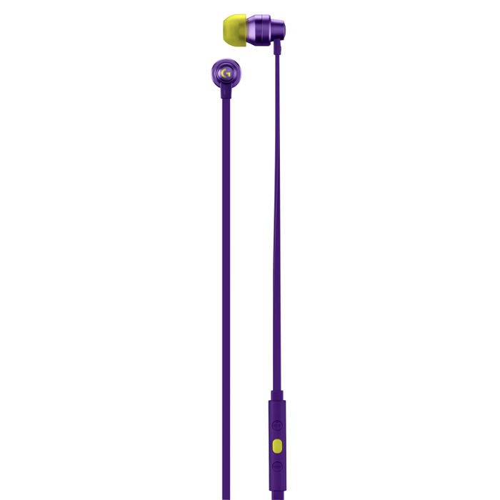 Gaming headset with microphone Logitech G333 In-ear 3.5 mm + USB-C adapter, plugs wired, purple
