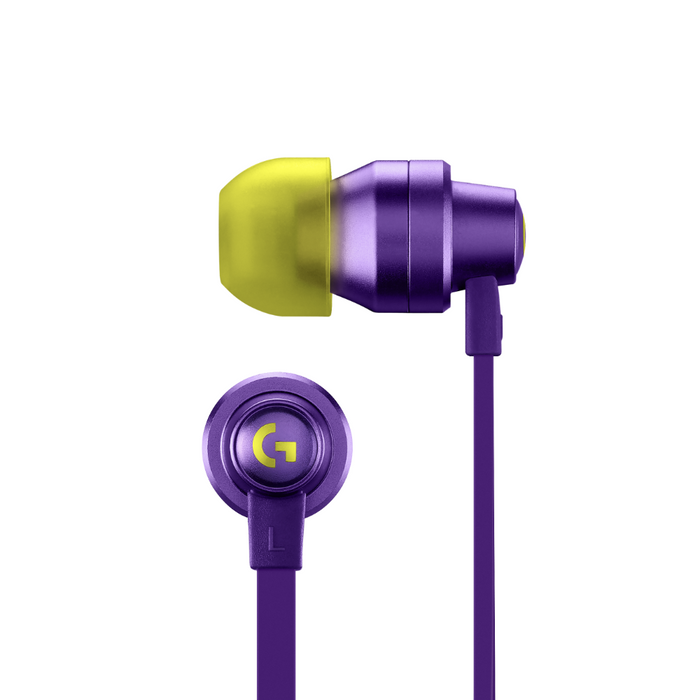 Gaming headset with microphone Logitech G333 In-ear 3.5 mm + USB-C adapter, plugs wired, purple