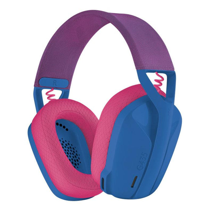 Logitech G435 Lightspeed Wireless Gaming Headset, Microphone, Blue/Pink