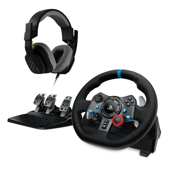 Logitech Driving Force G29 PS3/PS4/PS5/PC Steering Wheel with Astro A10 Gaming Headset