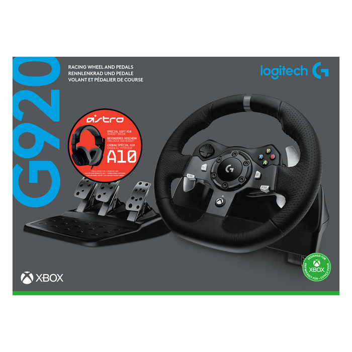 Logitech Driving Force G920 steering wheel for Xbox One / PC bundled with Astro A10 gaming headset