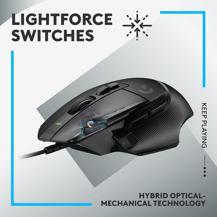 Bundle Logitech G502 X Gaming Mouse, Wired + G240 Mouse Pad