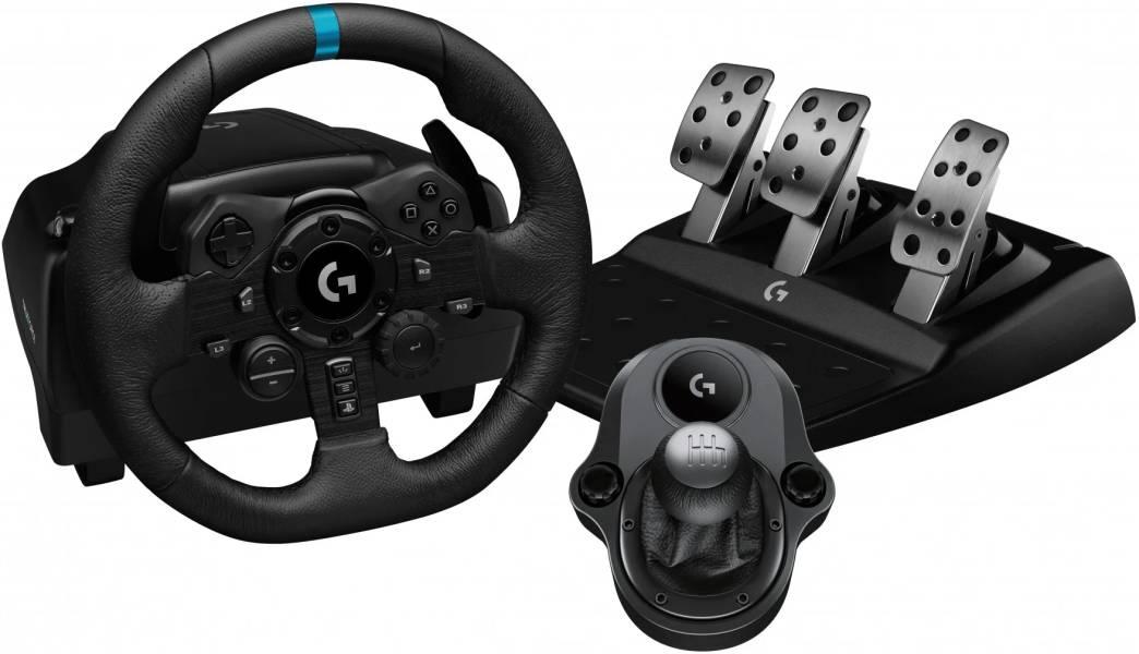 LOGITECH G923 steering wheel + LOGITECH shifter for PS4/PS5/PC