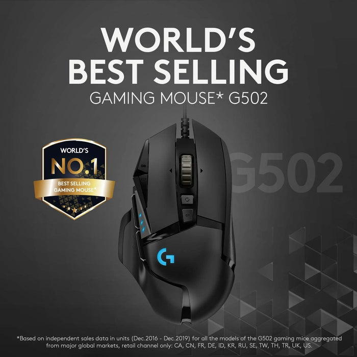 Logitech G502 HERO Proteus Spectrum RGB gaming mouse