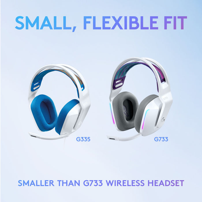 Logitech G335 Gaming Headset, Microphone, White