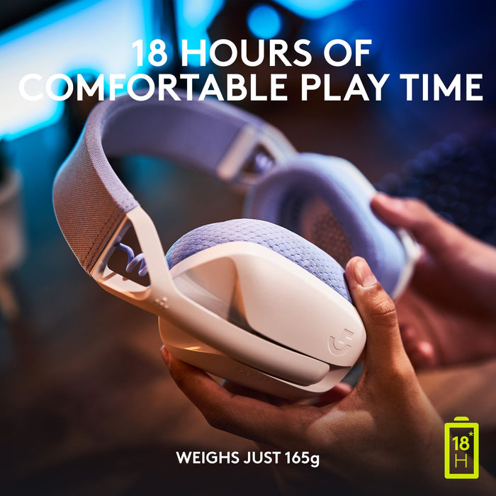 Gaming wireless headset Logitech G435 Lightspeed Wireless, Microphone, White