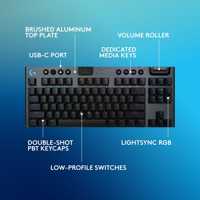 Logitech G915X Lightspeed TKL Wireless Mechanical Gaming Keyboard - Tactile Switch
