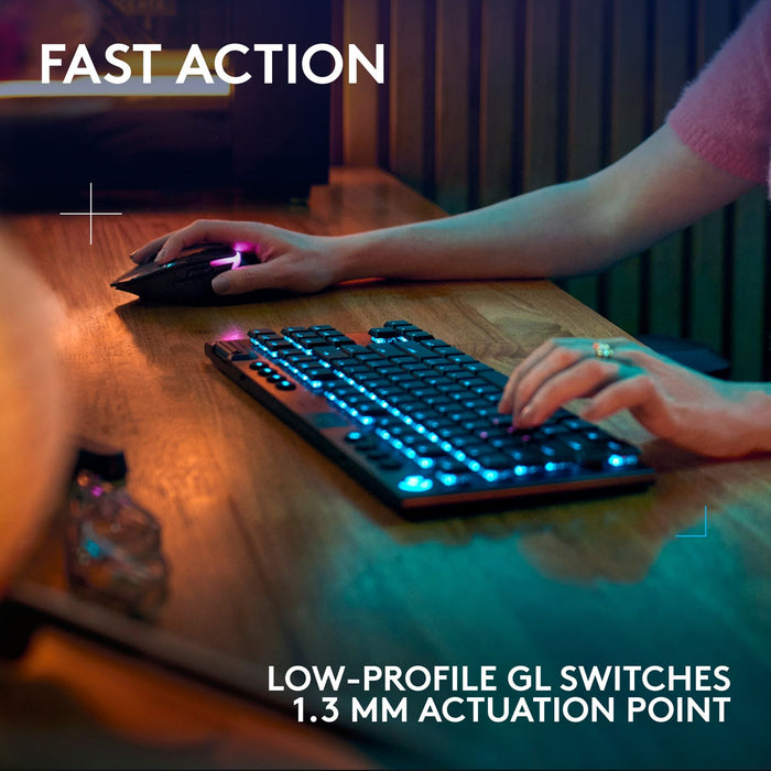 Logitech G915X Lightspeed TKL Wireless Mechanical Gaming Keyboard - Linear Switch