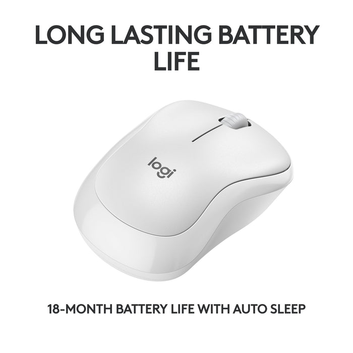Wireless optical mouse LOGITECH M240, Off-White
