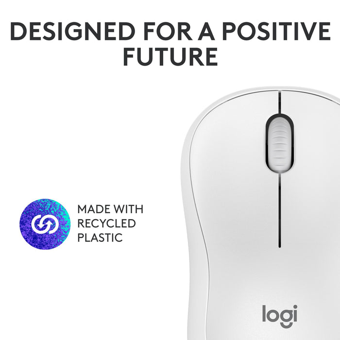 Wireless optical mouse LOGITECH M240, Off-White