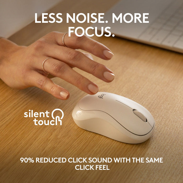 Wireless optical mouse LOGITECH M240, Off-White