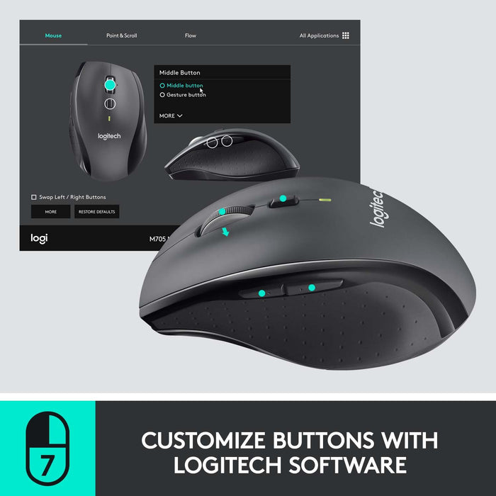 Wireless optical mouse LOGITECH M705 Marathon