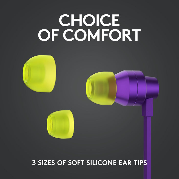 Gaming headset with microphone Logitech G333 In-ear 3.5 mm + USB-C adapter, plugs wired, purple