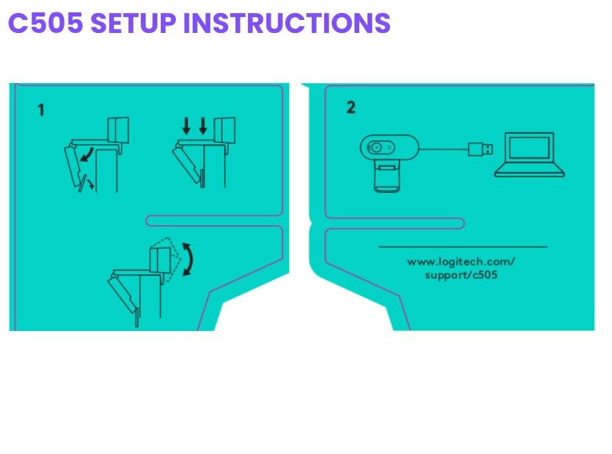 Webcam with microphone LOGITECH C505