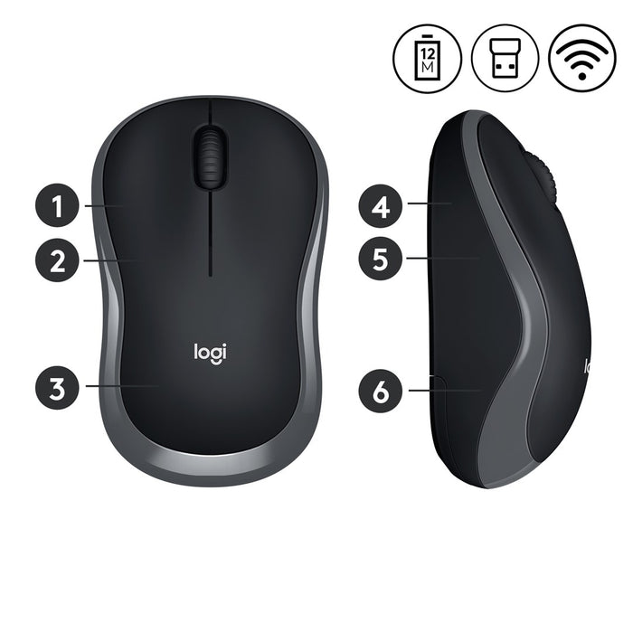 Wireless optical mouse LOGITECH M185