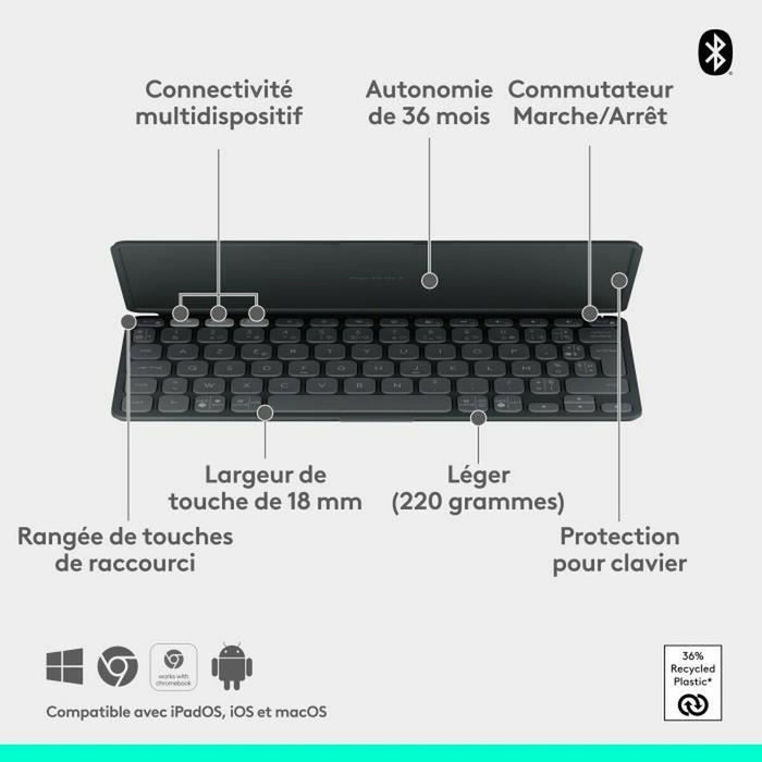 iPad Case + Keyboard Logitech Keys-to-Go 2