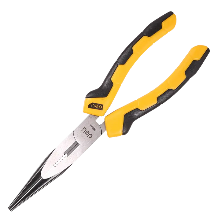 Long Nose Pliers 8’’ Deli Tools EDL2108 (yellow) - Pliers<<<Tools<<<InnproXML