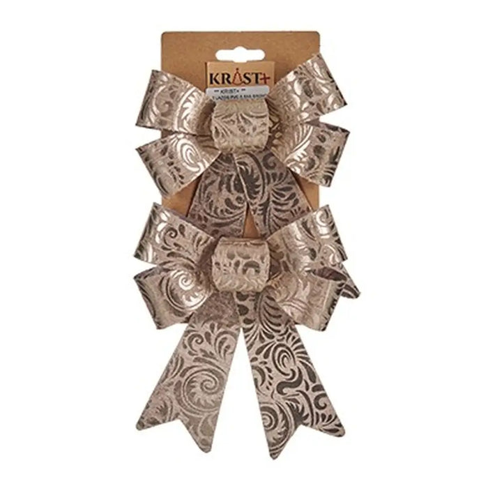 Loops Krist+ Bronze 15 x 4 x 16 cm 15 x 28 x 4 cm Christmas bauble (12 Units) - Декорация и Осветление<<<Дом