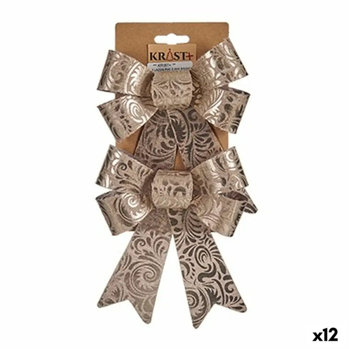 Loops Krist+ Bronze 15 x 4 x 16 cm 15 x 28 x 4 cm Christmas bauble (12 Units) - Декорация и Осветление<<<Дом