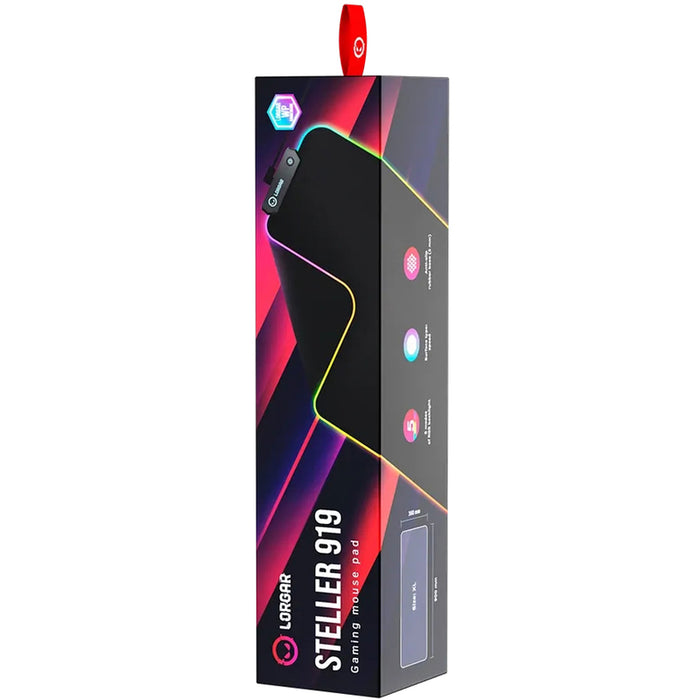Gaming Mouse pad 900x360x3 mm LORGAR STELLER 919 RGB LRG-GMP919 Size: XL