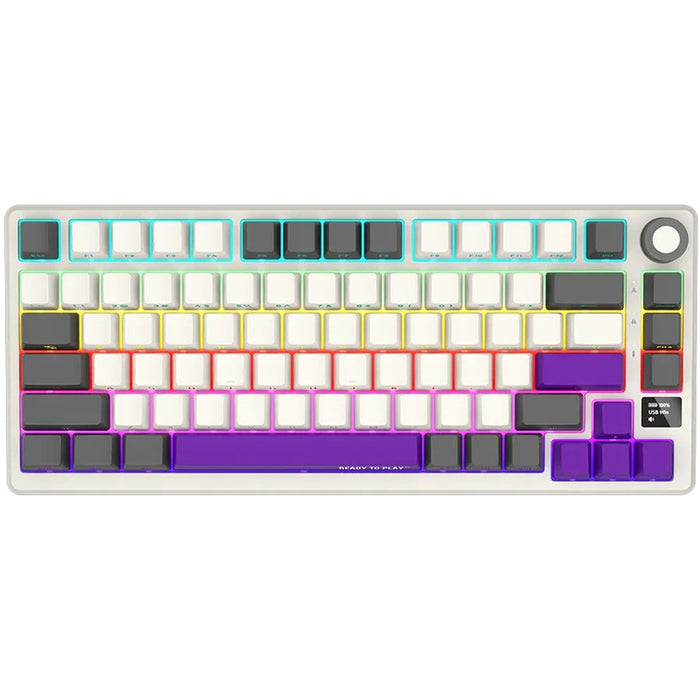 Wireless Keyboard LORGAR KBP7075W BEIGE, GRAY, PURPLE LRG-KBP7075W-RT-US