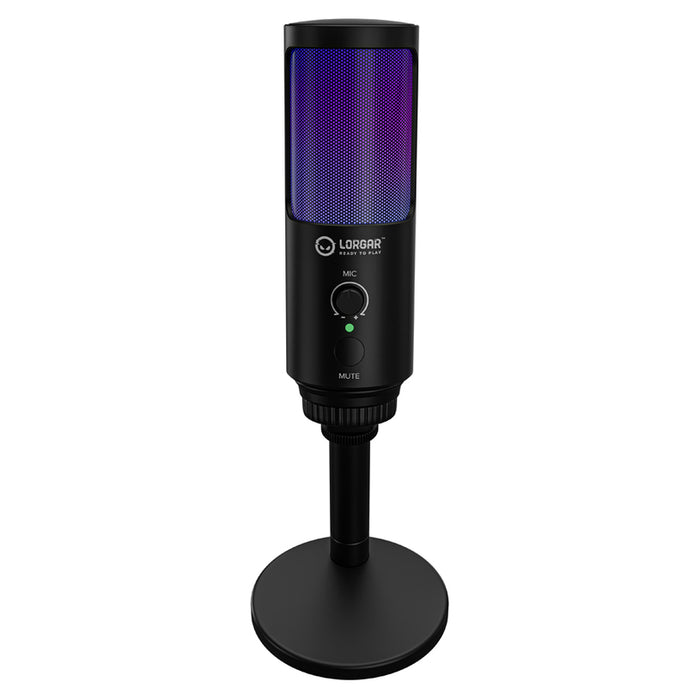 Desktop USB Microphone with RGB backlight LORGAR SMP40 LRG-SMP40-BK Touch mute