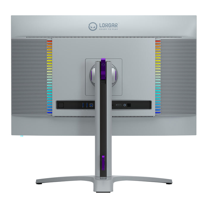 Monitor LORGAR 27MP1 mini LED 0.155 mm, 178°/178°, IPS, 27.0 ", 68.6 cm, 3840x2160, 160.00 Hz, 1.00 ms, HDMI, DisplayPort, USB-C, BLACK/GRAY