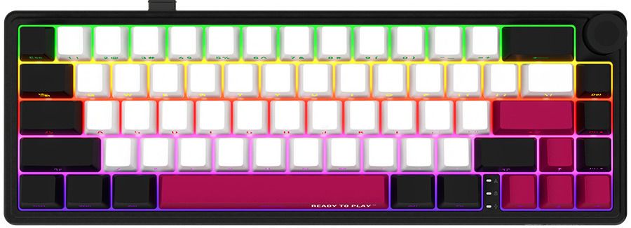 Wireless Keyboard LORGAR KBP70MW BLACK WHITE PINK LRG-KBP70MW-BK-US