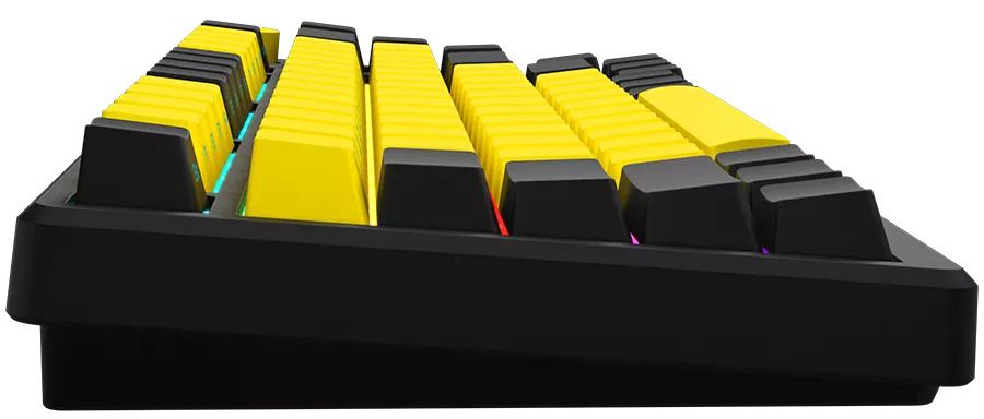 Wireless Keyboard LORGAR KBP7075W BLACK YELLOW LRG-KBP7075W-YL-US