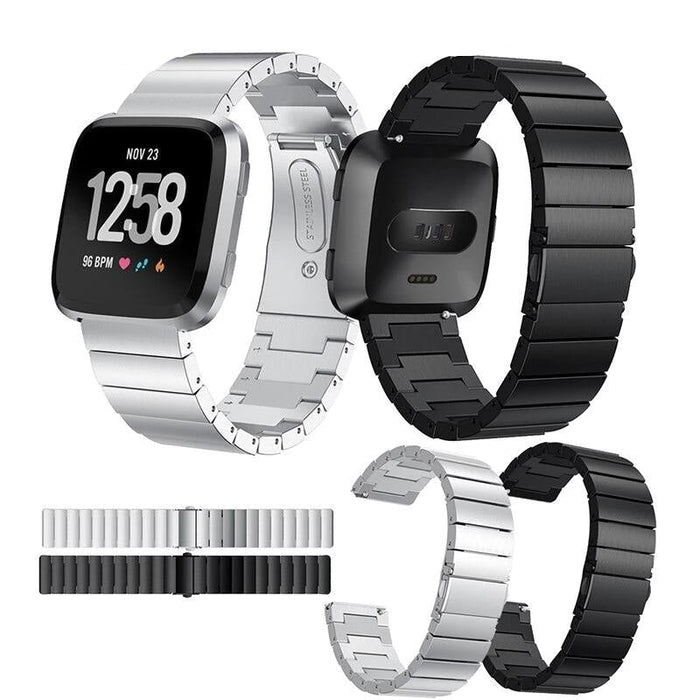 Luxury metal strap stainless steel watch for Fitbit Versa