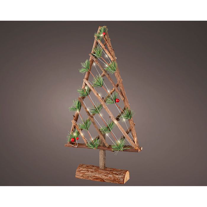 Christmas Tree Lumineo Soft green Wood 25,5 x 6 x 49 cm MicroLED Ornamental