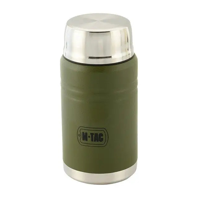 M-Tac UN-R02-750A Food thermos with foldable stainless steel spoon 750 ml olive green - Flasks & thermal