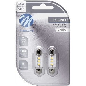 M-TECH ECONO LED C5W (36mm) 6000K 0.42W 12V BLISTER X2 PCS
