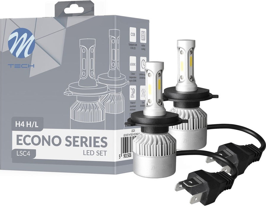 M-TECH H4 H/L LED ECONO SERIES 6500K 80W X2 PCS
