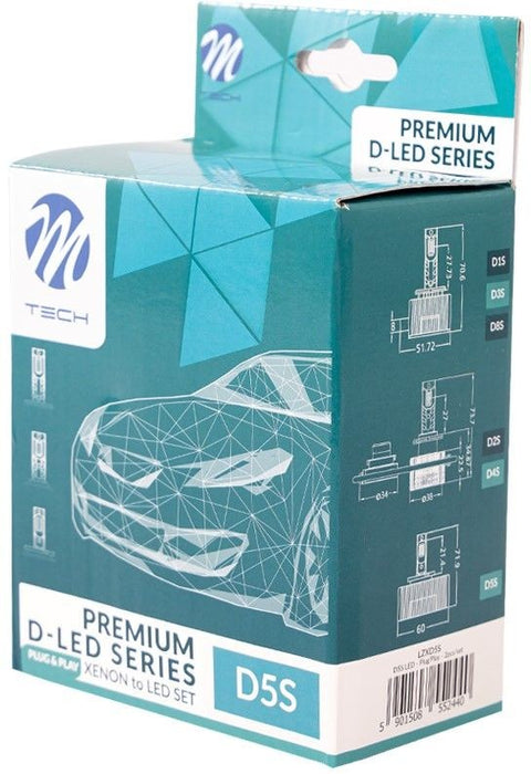 M-TECH D5S PREMIUM D-LED 6000K 35W X2 PCS