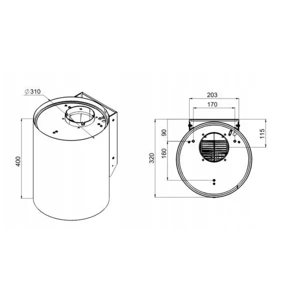 MAAN Elba Mini Hood WPB 431 Sand Gold - Cooker hoodsAGD-OKA<<<Home Appliance - ProductsAGD<<<ActionPL