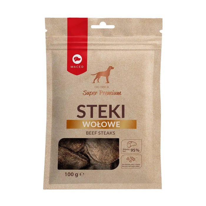 MACED Beef Steaks - Dog treat - 100 g - DelicaciesDLP-PRZ<<<For the dogDLP<<<ActionPL
