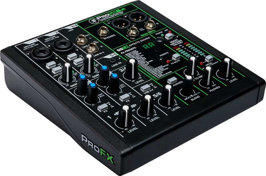 Mackie ProFX6v3 - 6-channel analogue mixer with USB interface, black