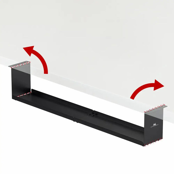 Maclean compact under-desk cable organizer max load 5kg black MC-107 B - Cable coversTVA-MAS<<<TV
