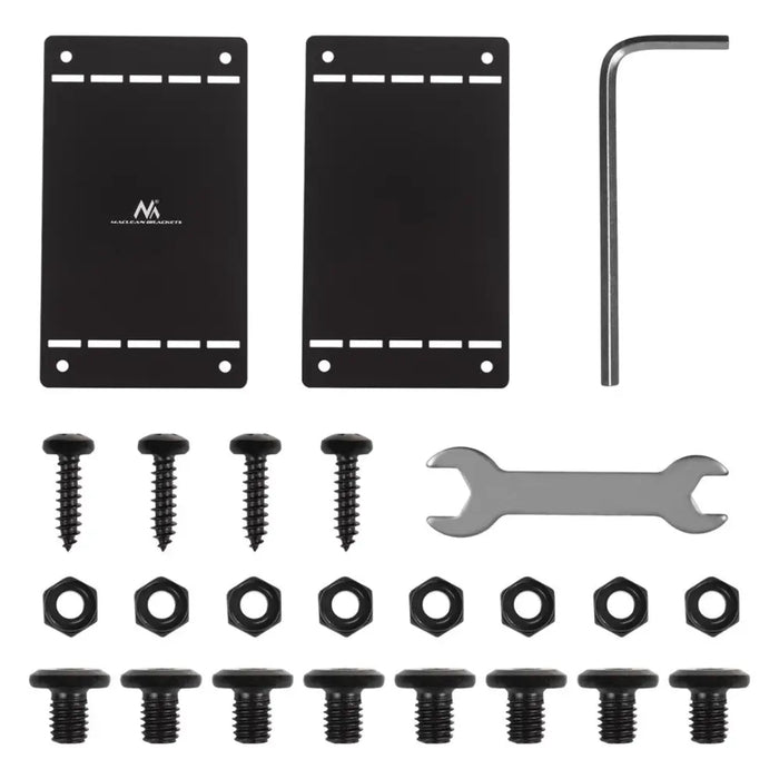 Maclean compact under-desk cable organizer max load 5kg black MC-107 B - Cable coversTVA-MAS<<<TV