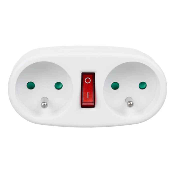 Maclean Current Outlet Socket Splitter with 2 Sockets and Circuit Breaker Type E 2x16A MCE337 E - Jacks
