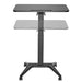 Maclean MC-453 B Mobile Laptop Desk with Pneumatic Height Adjustment Laptop Table with Wheels 80 x 52 cm Max. 8 kg