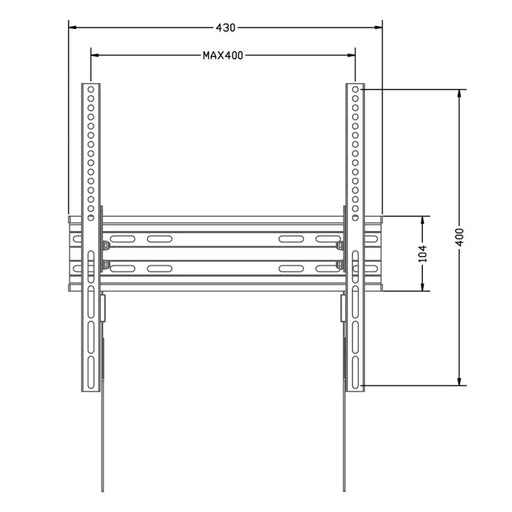 Maclean MC-748A TV or Monitor Mount TV Wall Holder Handle max VESA 400x400 32-70’’ 45kg Black - Brackets for TVs