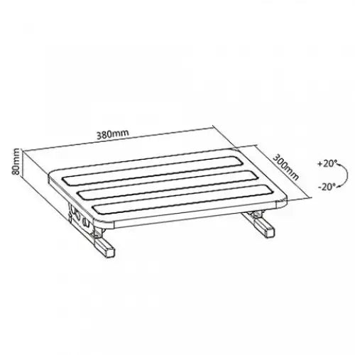 Maclean MC-831 foot rest Black - FootrestsAEU-POD<<<Articles improvng ergonomics of useAEU<<<ActionPL