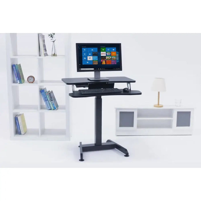 Maclean MC-835 Portable Desk Electric Height Adjustable 72 -122cm max. 37 kg Control Panel Sit Stand Work Station
