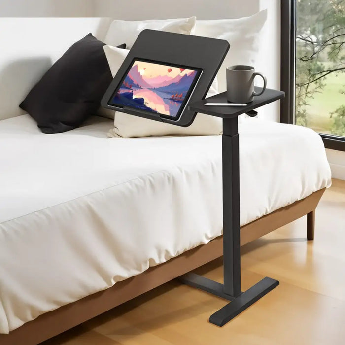 Maclean mobile desk/laptop stand black height adjustment 76-109cm max. 30kg MC-120 B - Modern