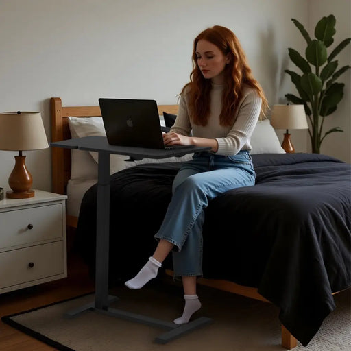 Maclean mobile desk/laptop stand black height adjustment 76-109cm max. 30kg MC-120 B - Modern