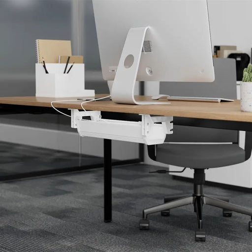 Maclean under-desk cable/extension organizer max. load 5kg white MC-106 W - AccessoriesTVA-AKC<<<TV